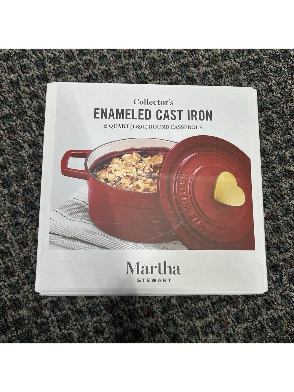 Martha Stewart Collector's 2 Quart Enameled Cast Iron Dutch Oven